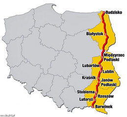 Polski fragment planowanej Via Carpatia