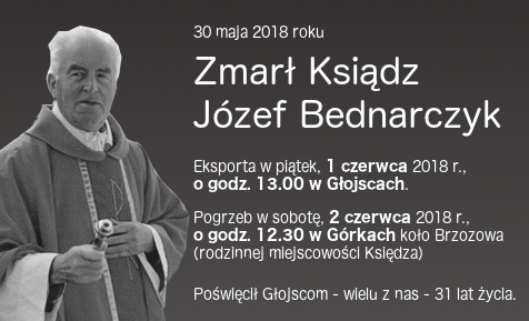Zmarł Ksiądz Józef Bednarczyk