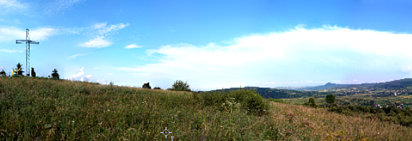 Panorama Głojsce widok z Bikowej Góry