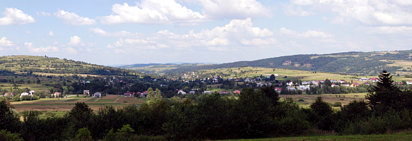 Panorama Głojsce widok od Porąbek