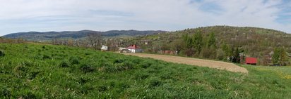 Panorama Głojsce widok z Wierzchowiny